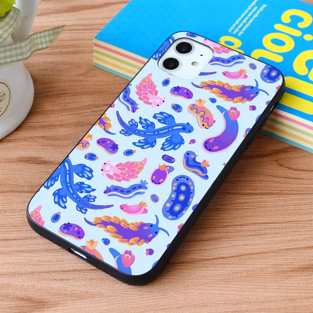 

For iPhone Sea slug - pastel blue Soft TPU border Apple iPhone Case