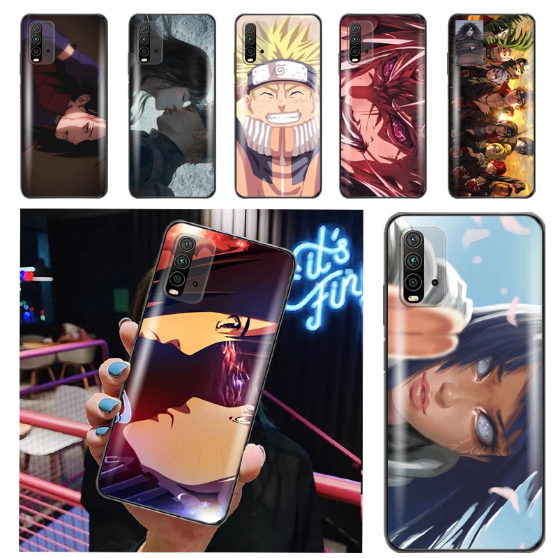 

N-Narutos Kakashi Sasuked Phone Case For Redmi Note 9 9T 9A 9C 9S Pro Max Kawaii TPU Soft Coque Cute Cute Shell Aesthetic