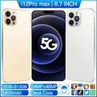 Смартфон i12pro Max, телефон Android 10,0, мобильный телефон 6,7 дюйма, HD экран, 12 Гб, 512 ГБ, 5800 мач, 4G, мобильный телефон I12 Pro