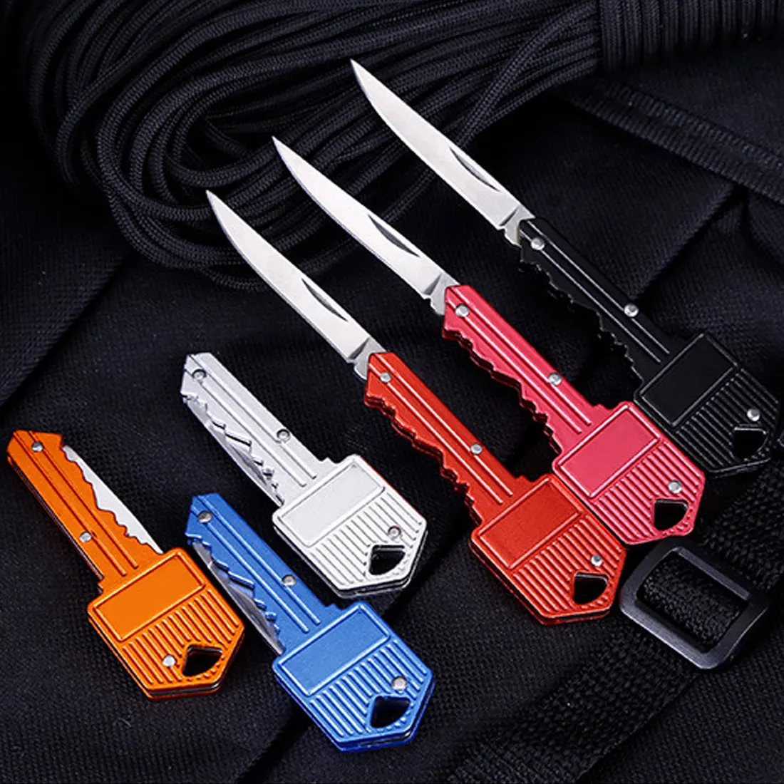 

Mini Keychain Knife Keychain Multi Fruit Blade Keychain Fold Pocket Box Package Camp Peeler Outer Letter Peeling Open Survive