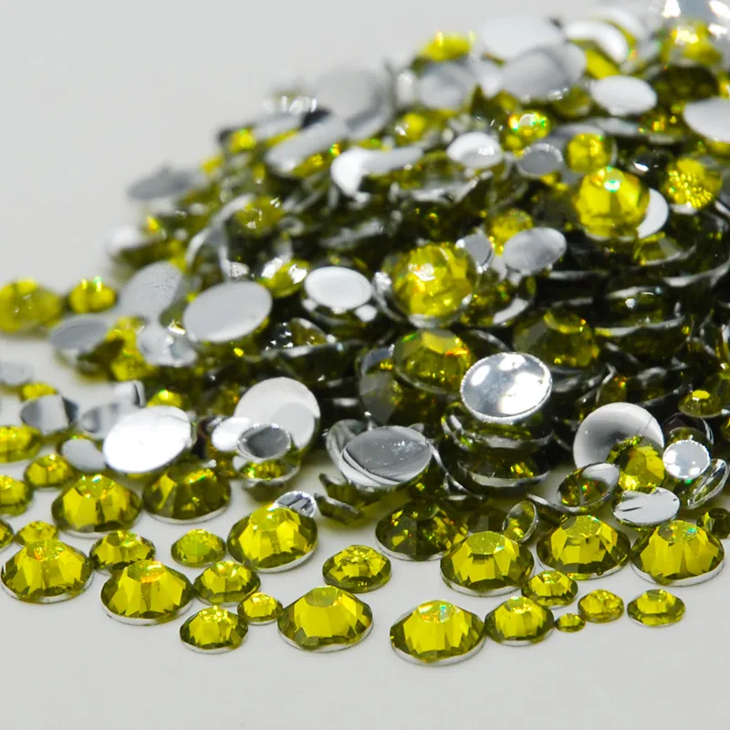 Горячая Акция Olivine цветные смешанные размеры хрустальные 3D акриловые стразы для