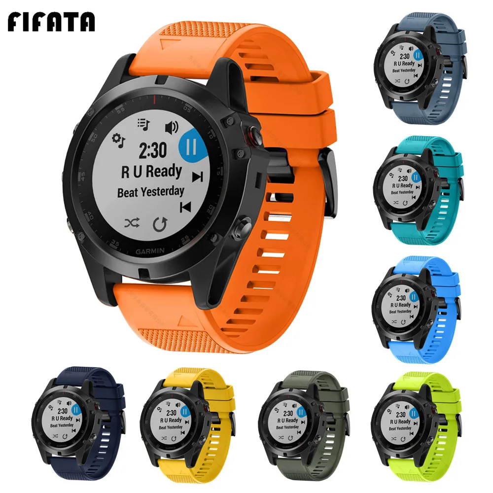 FIFATA Quick Release Band Силиконовый браслет для наручных gps-часов Garmin Fenix 5S 5X 5 6S 6X 6 3 3HR Forerunner 945 935 спортивные часы ремешок на запястье - изображение