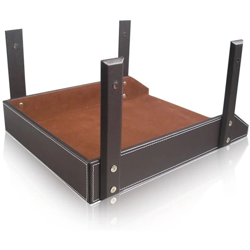 

Letter Tray, Leather Paper Organizer Tray, Wooden Desk File Holder,Desktop File,Great for Home or Office - 2 Level