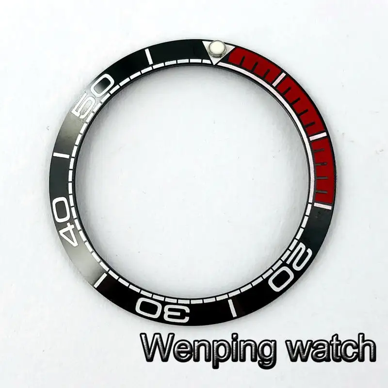 Детали часов 38 мм керамический безель с белой вставкой для 40 автоматических P300