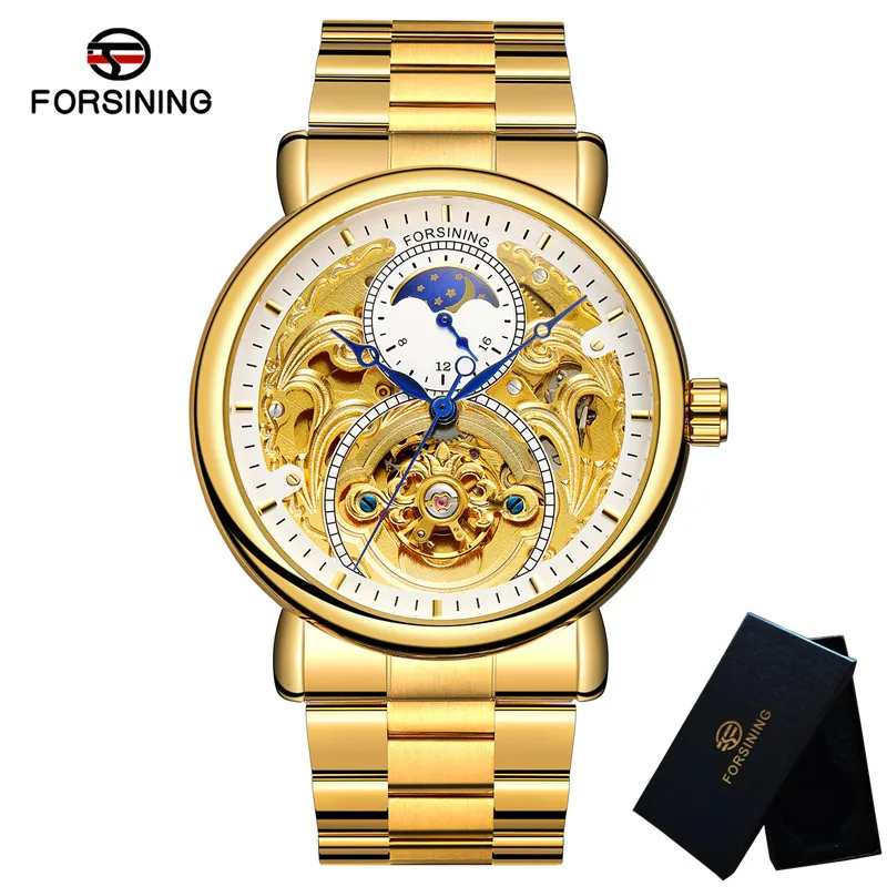 FORSINING автоматические механические мужские наручные часы Военные Спортивные