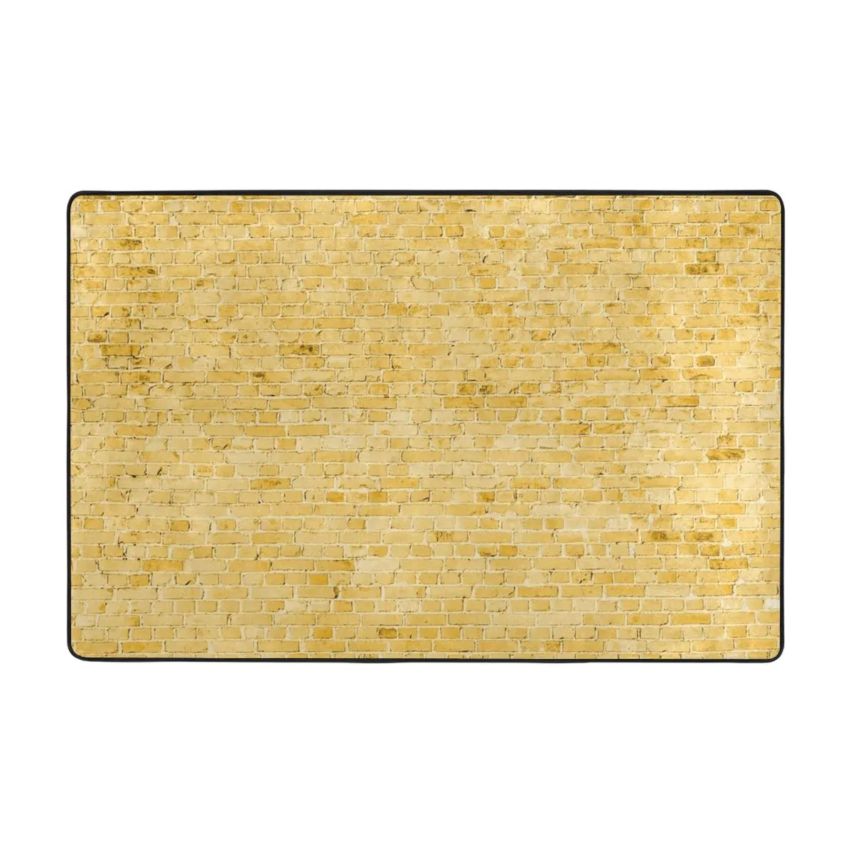 

Желтый кирпичный настенный коврик, коврик, ковер, полиэстер, нескользящий напольный декор для ванной, кухни, гостиной, 60x90