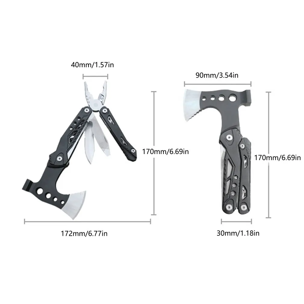 

11 In 1 Multitool Camping Tool Foldable Hammer Axes Screwdrivers Axe Knife Bottle Opener Emergency Survival Equipment Gifts