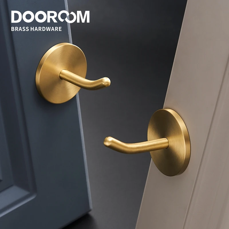Настенные крючки Dooroom латунные без подшипников для ванной комнаты кухни прихожей
