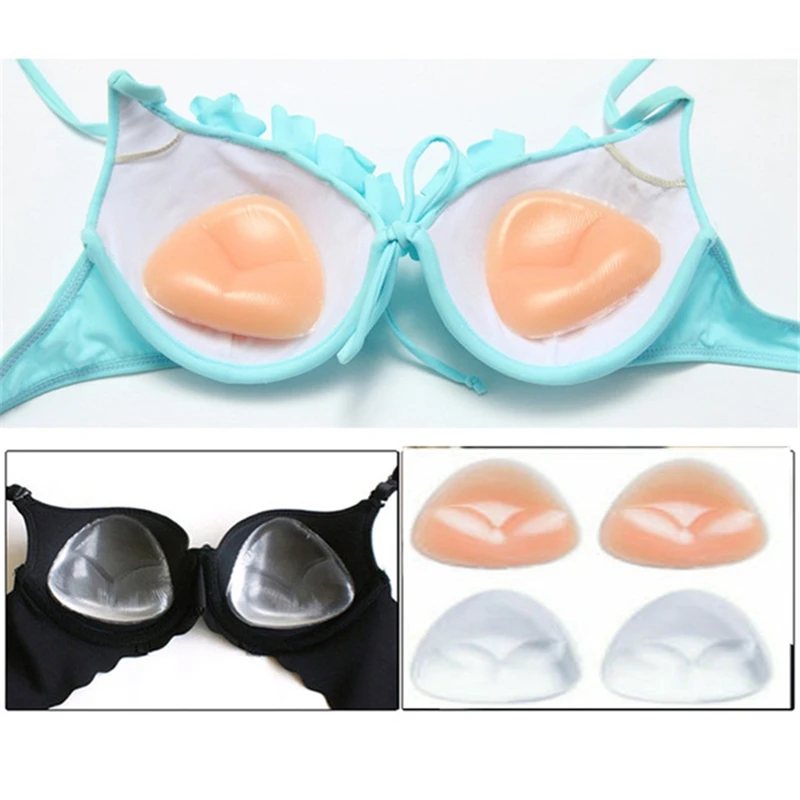 Силиконовые подушечки для бюстгальтера вставки женщин бикини купальник съемный