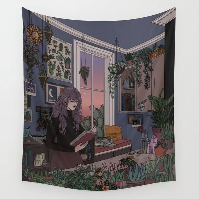 

Dusk Tapestry Wall Hanging Room Carpet Dorm Psychedelic Tapestries Art Home Decoration Accessories Living Room Decor