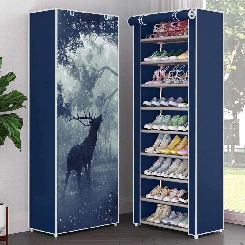 

10-Layer 9-Grids Simple Shoe Rack Detachable Hallway Space-saving Shoe Organizer Dustproof Entryway Furniture 27 Pairs Shoe Rack