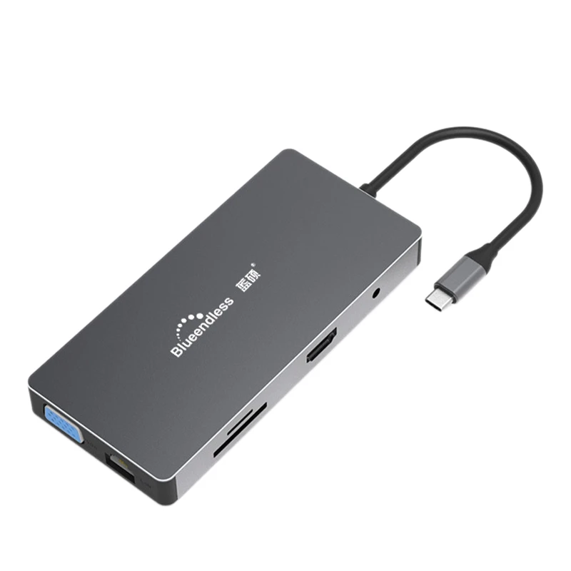 

Док-станция Blueendless HC101A, 10 в 1, с интерфейсом Type-C