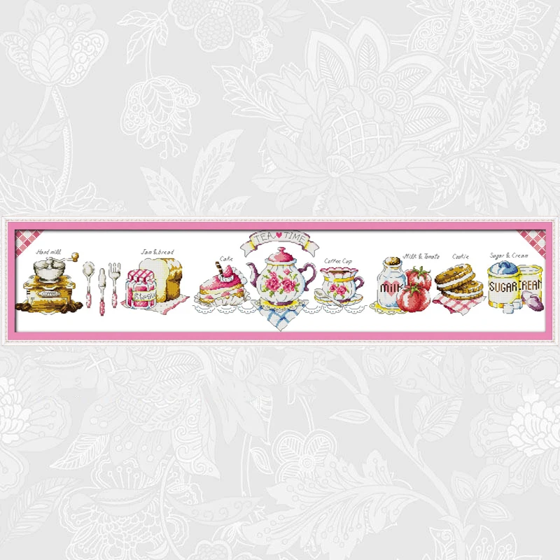 Картины Tea-time холст для вышивки крестиком 11CT 14CT наборы поделки ручной работы