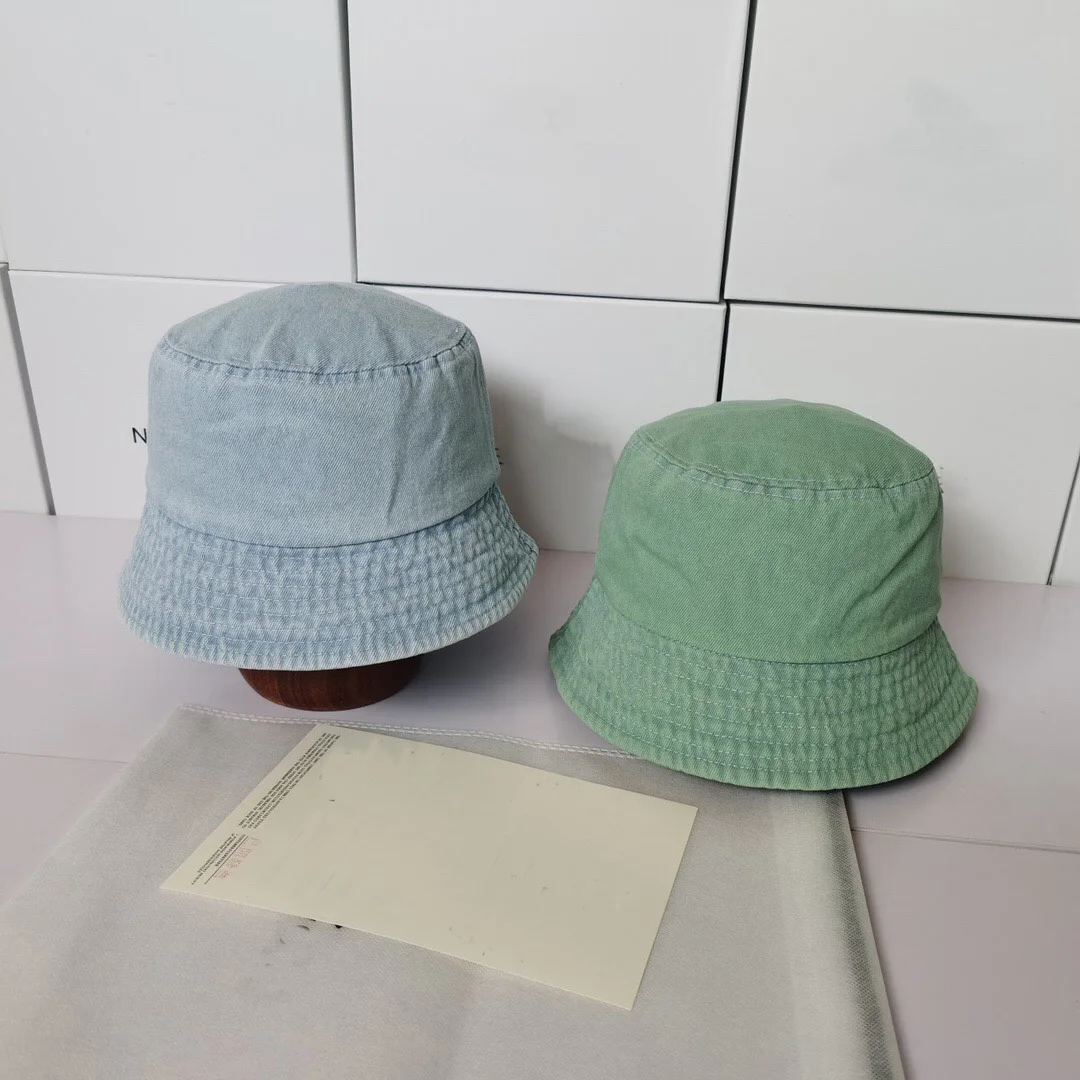 

New Unisex Cotton Letter Bucket Hats Women Summer Sunscreen Panama Hat Men Pure Color Sunbonnet Fedoras Outdoor Fisherman Hat-78