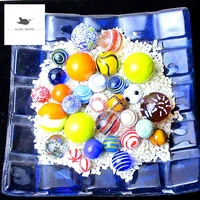 handmade glass marbles balls 30pcs colorful mixed design marbles home fish tank decor vase aquarium nuggets game toys for kids