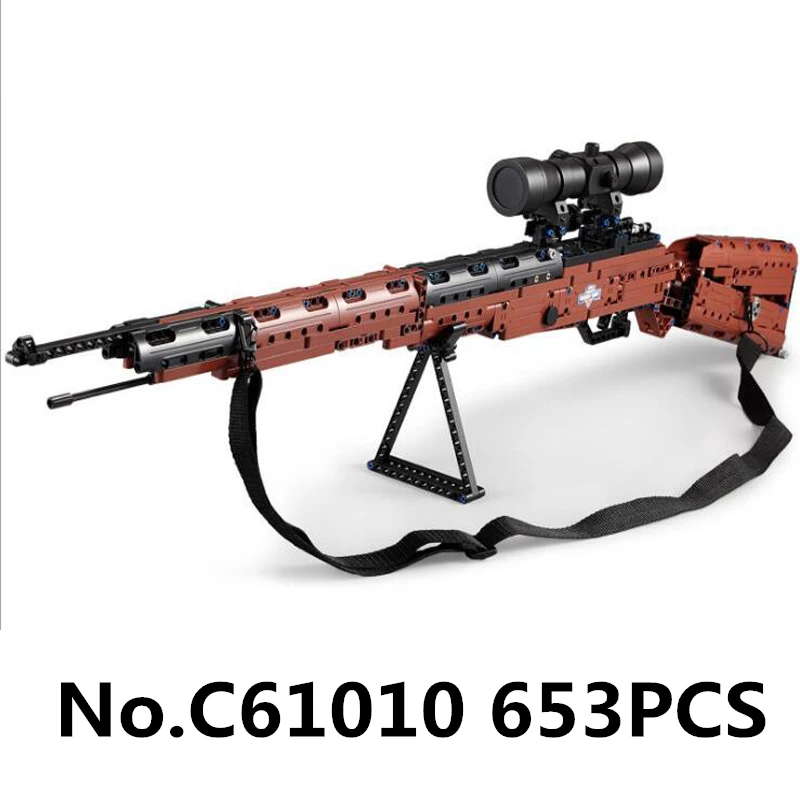 Кирпичи Kar98k C61010 винтовки военные наборы строительные игрушки для детей модель