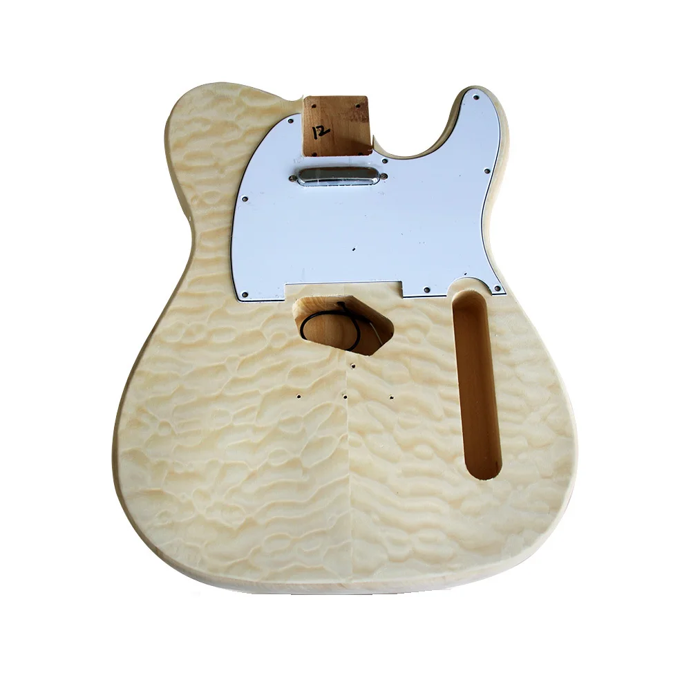 tl estilo agua ondulaciones madera guitarra eléctrica diy kit set linde cuerpo palisandro diapasón durable arce cuello gitarre free global s