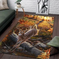 deer hunting rug 3d all over printed carpet mat living room flannel bedroom non slip floor rug 02