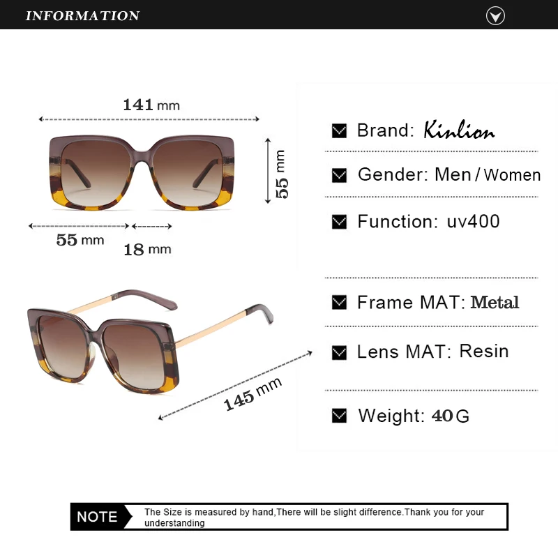 Солнцезащитные очки Kinlion в винтажном стиле для мужчин и женщин квадратные