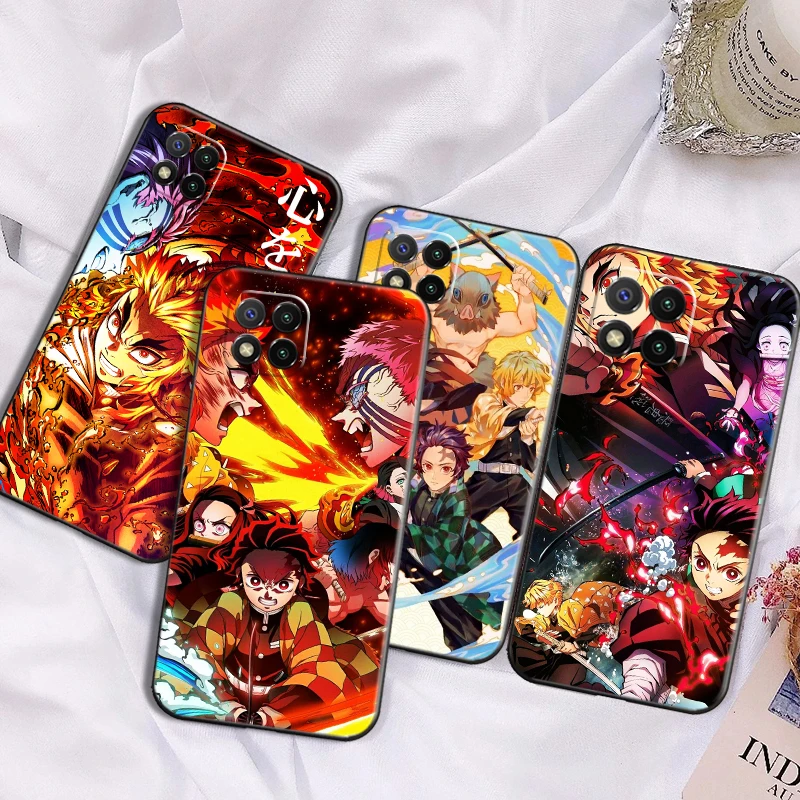 

Japanese Anime Demon Slayer Phone Case Coque For Xiaomi Redmi 7 7A 8 8A 9i 9AT 9T 9A 9C Note 7 8 8T 8 2021 Fashion Black Cover
