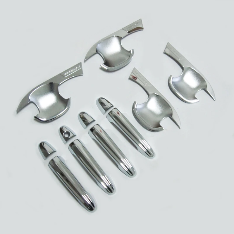 

ABS chrome door handle door bowl trim for Korando 2011 12 13 14 15 Car styling plating plating protective decorat cover stickers