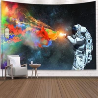galaxy space astronaut tapestry psychedelic wall hanging poster for boys dorm bedroom decor universe planets starry tapestries