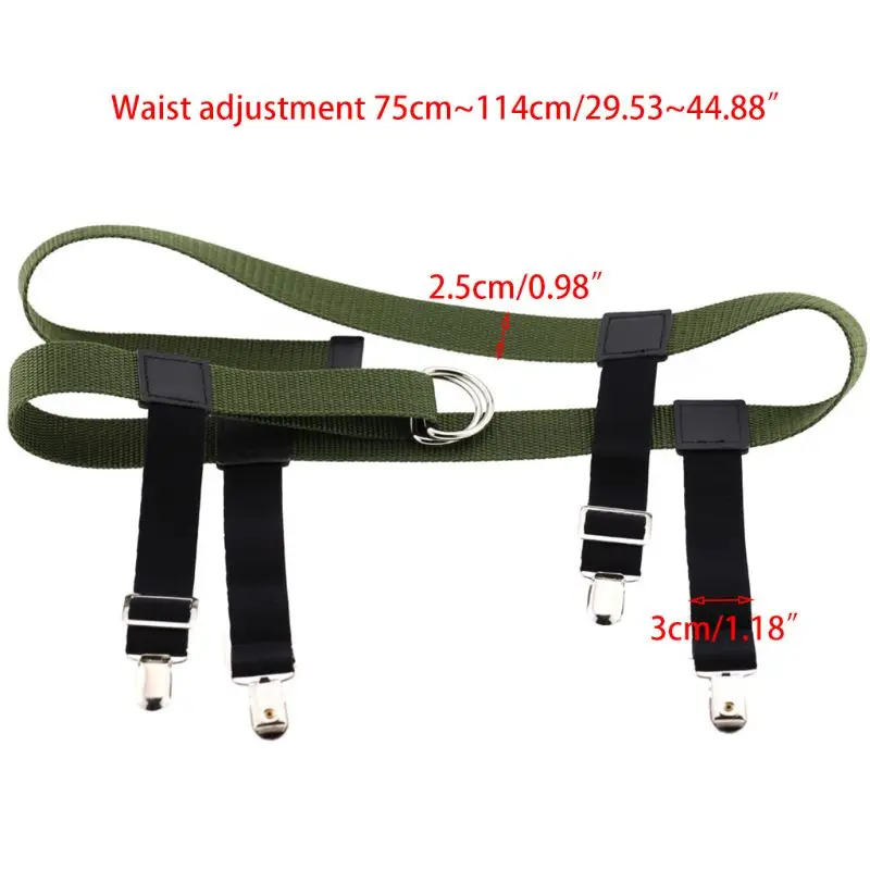 

Men Women Black Simplicity Waist Susupender Garter Belt with Metal Clips for Thigh High Stockings Pants Holder Straps