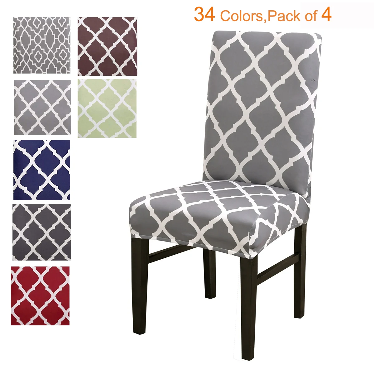 

4pcs/set Dining Chair Covers Stretch Chair Cover High Back Chair Protective Cover Slipcover for Dining Room Wedding Banquet Part