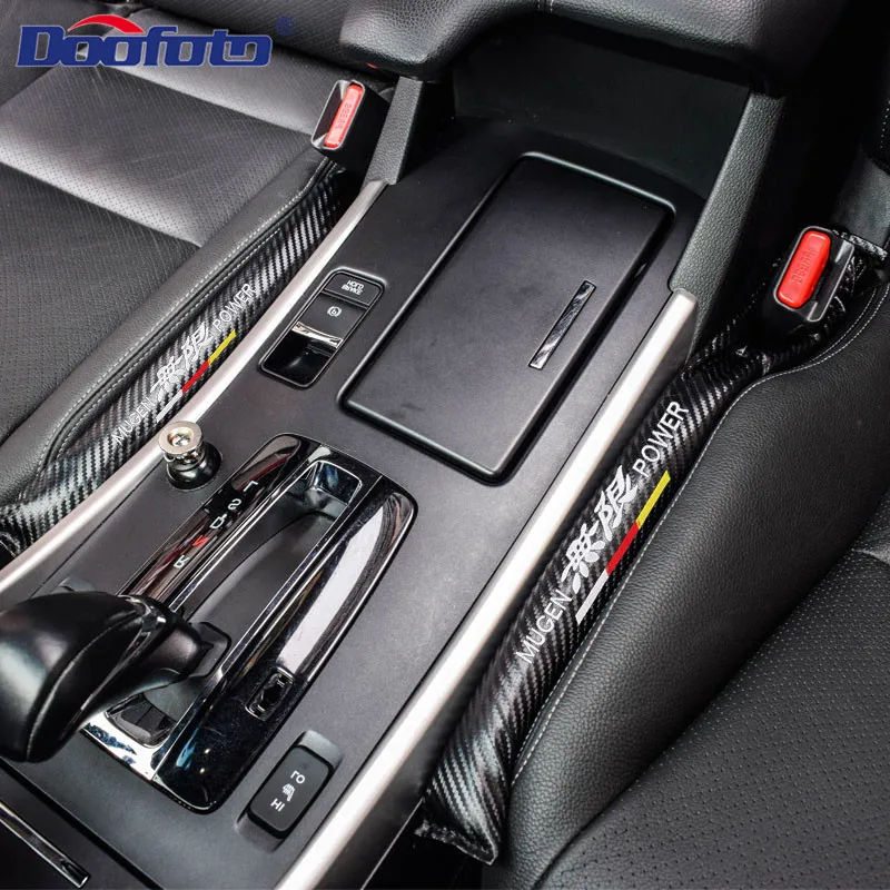 Doofoto автомобильное сиденье зазор наполнитель для Honda Mugen power Civic CRV Fit NC750x Accord Dio Jazz авто аксессуары углеродное волокно Стайлинг