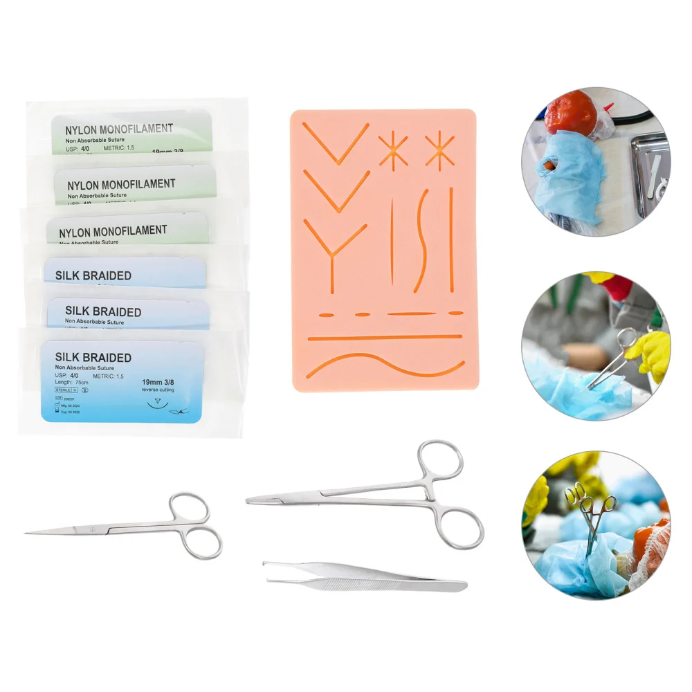 

1 Set Suture Practice Gadget Suturing Practicing Tool Simulation Suturing Skin
