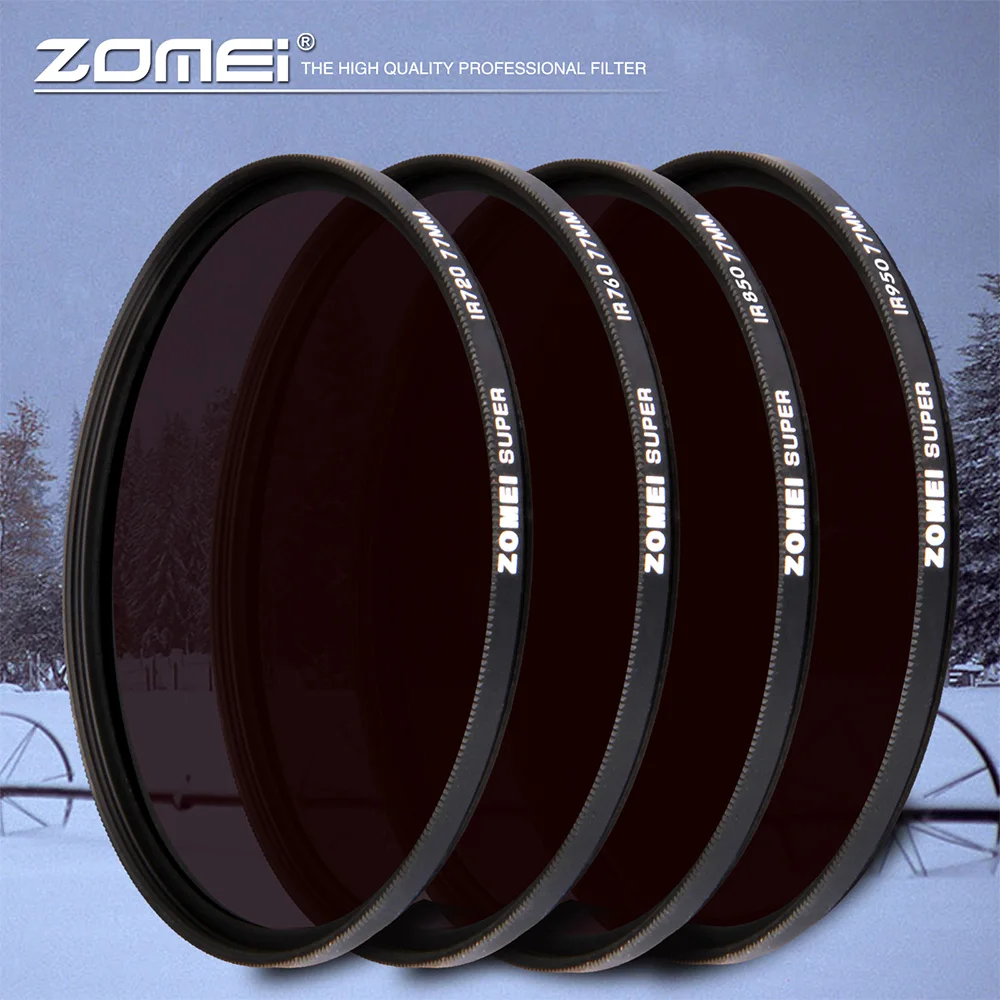 Инфракрасный ИК-фильтр Zomei 680nm 720nm 760nm 850nm 950nm ИК-фильтр 37 мм 49 мм 52 мм 58 мм 67 мм 72 мм 82 мм для объектива зеркальной камеры