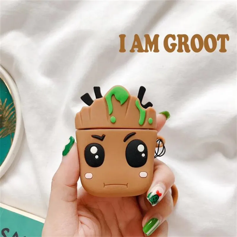 Чехол Marvel Groot Airpods сумка значок для косплея Bluetooth гарнитура силикагель защитная