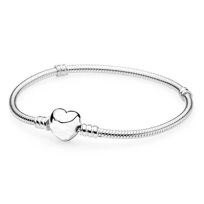 Роскошный брендовый подходящий браслет с зажимом в виде сердца подвески