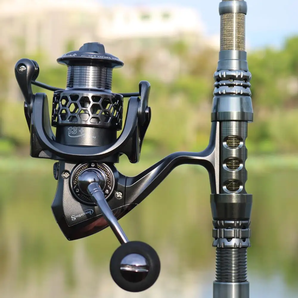 

13+1bb Spinning Fishing Reel With Spare Spool 5.1:1 5.5:1 Fishing Coil Reel Wheel Xy1000-5000 Semi-Metallic Handle