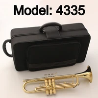 new mfc bb trumpet 4335s gold lacquer music instruments profesional trumpets student included case mouthpiece accessories