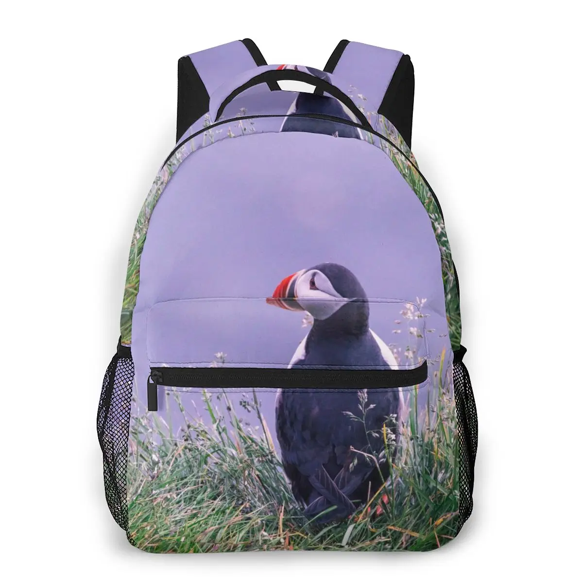 

Women Backpack Kids School Bag for Teenage Girls Puffin Bird Grass Female Laptop Notebook Bagpack Travel Back Pack 2021