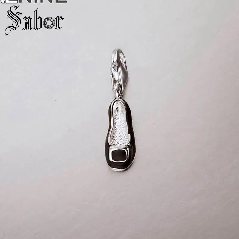 Классические посеребренные черные балетки подвески сделай сам подходят для