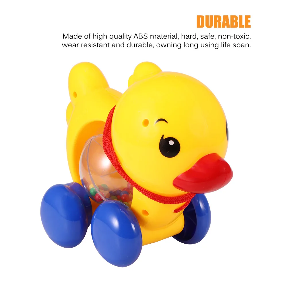 Baby Rattle Pull Rope Duck Animal Hand Jingle Shaking Bell Car Rattles Toy Music Handbell For Kid | Игрушки и хобби