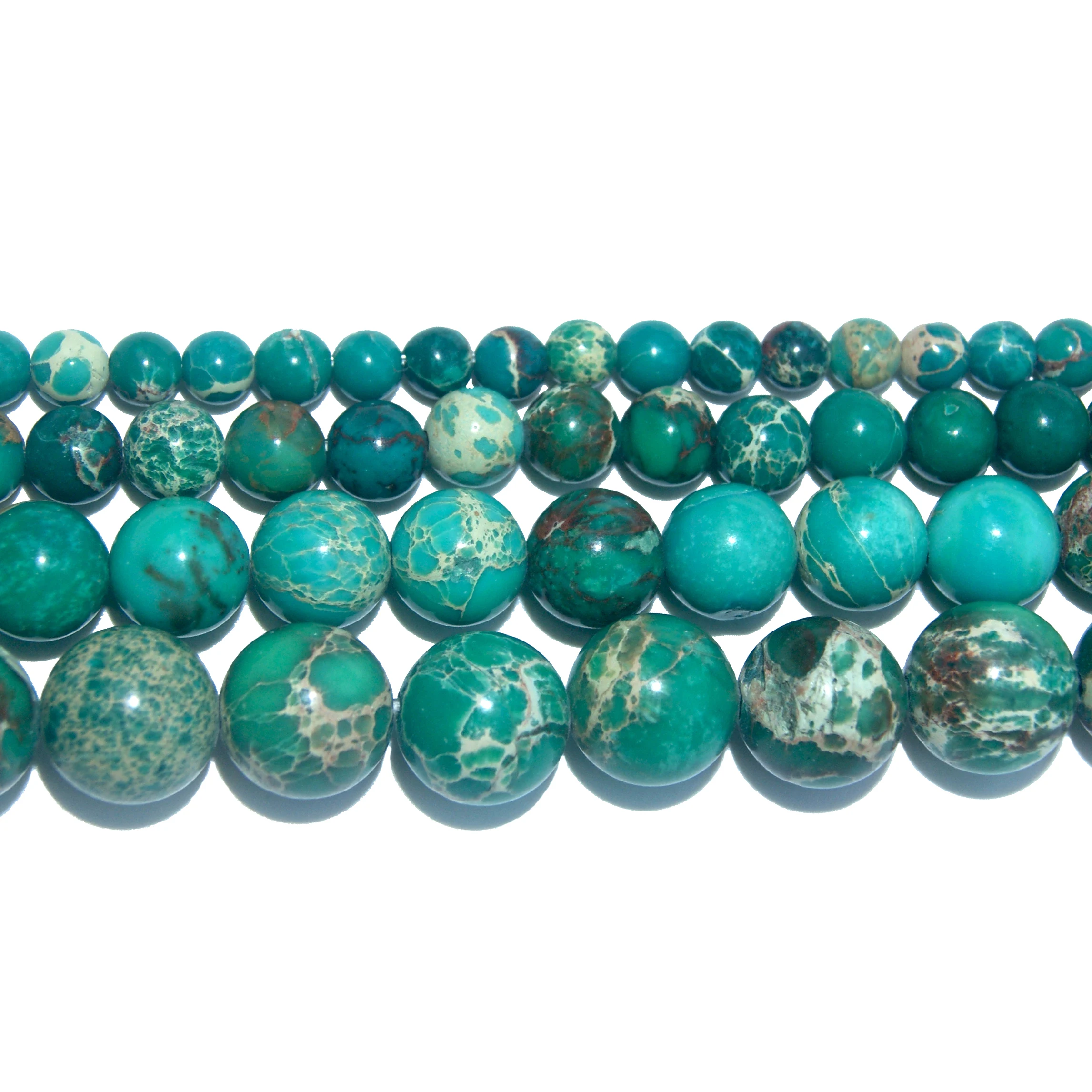 Натуральный камень зеленый морской осадок бирюза Императорский Ясперс Круглые