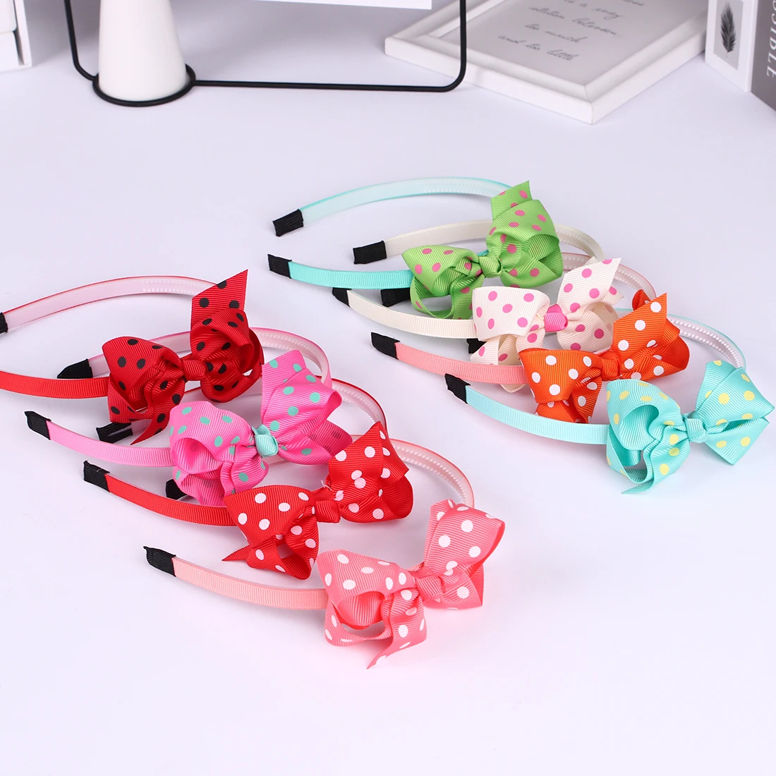 Бант для волос детский 3 дюйма с блестками в горошек | Аксессуары одежды