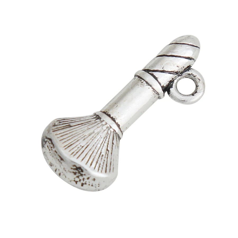 Модная винтажная Кисть для макияжа из сплава подвески косметический инструмент