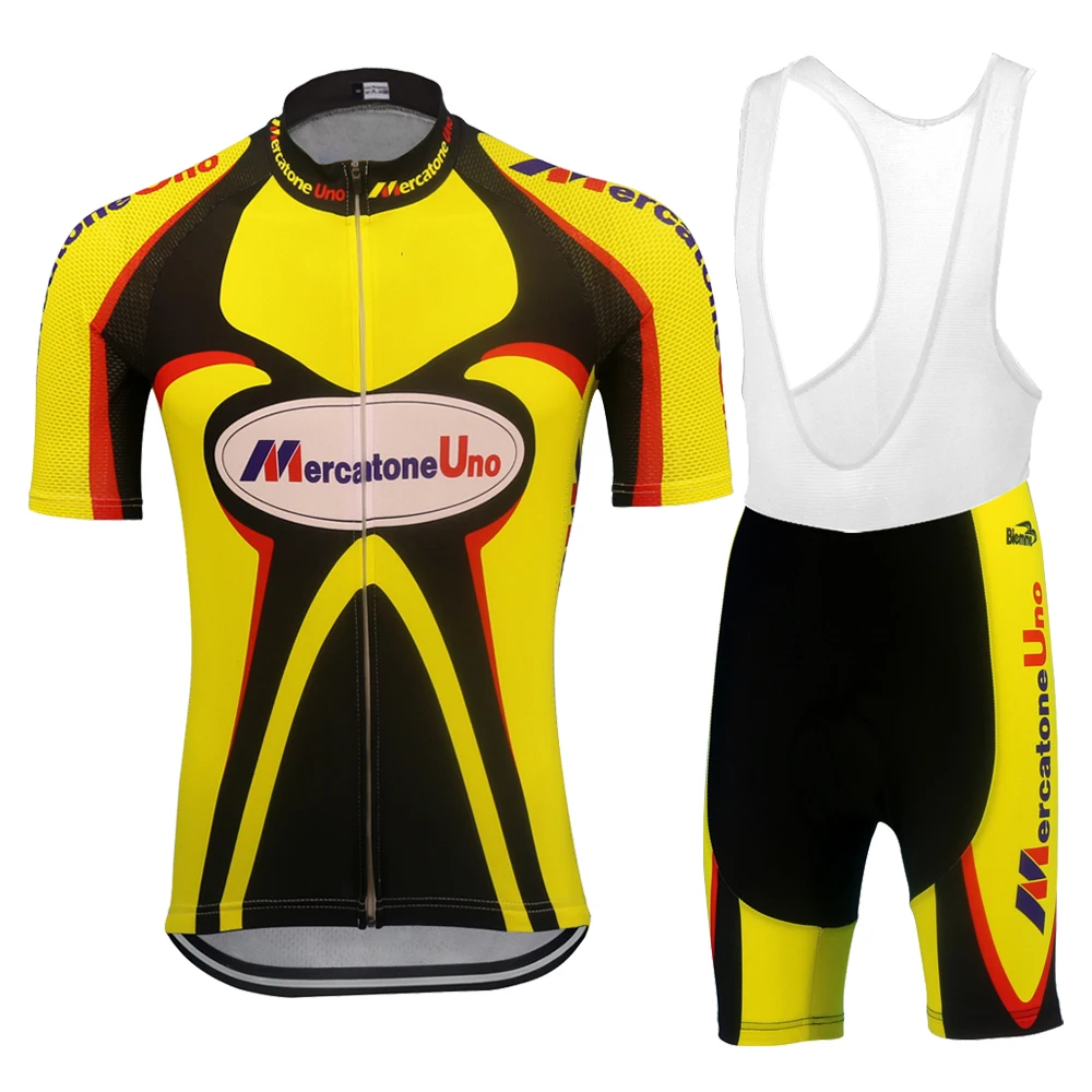 Профессиональный комплект велосипедных Джерси желтая дышащая велосипедная