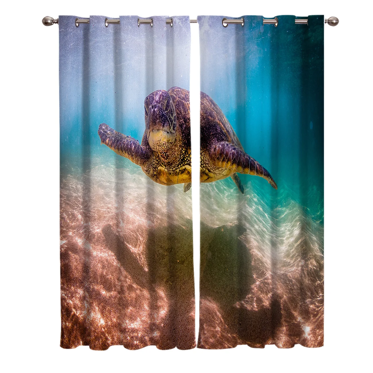 Шторы с коралловым морем занавески принтом животных для гостиной спальни