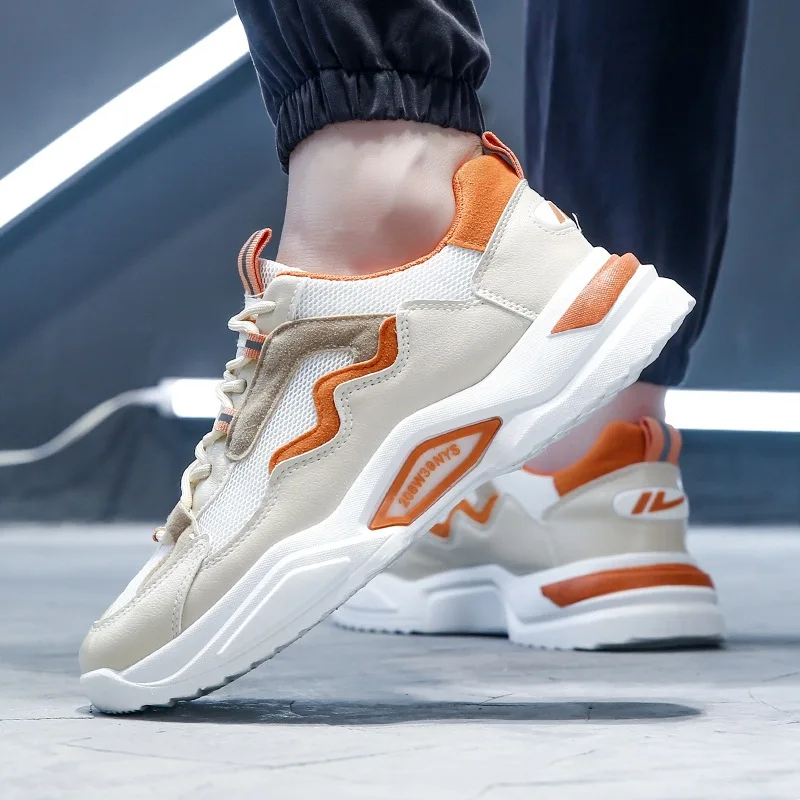 

Новинка, мужская спортивная обувь, легкие кроссовки, Классическая обувь для бега, мужские удобные уличные дышащие полуботинки, массивные кр...