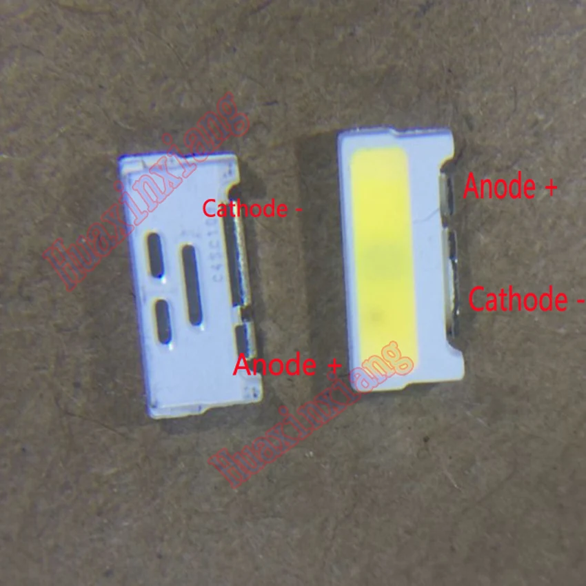 100 шт./лот лм SMD 7032 3 в 0 7 Вт Холодный белый боковое освещение для ТВ/LCD подсветка