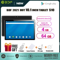 bdf pro 10 1 inch google kids tablets android 9 0 octa core 4gb64gb google market 4g phone calls tablet pc wifi bluetooth gps