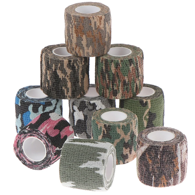 Multi-functional Camo Tape Non-woven Self-adhesive Camouflage Hunting Paintball Airsoft Rifle Waterproof Non-Slip Stealth | Спорт и