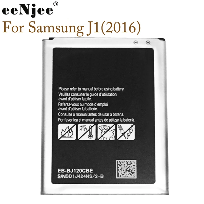 Аккумулятор EENJEE 10 шт. в партии для Samsung Galaxy J1 2016 EB BJ120CBE J120 2050 мАч|battery for samsung|battery