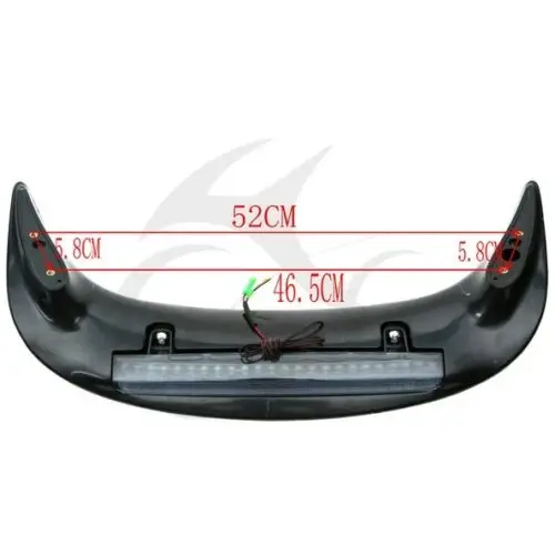 Motorcycle Rear Trunk Spoiler with Red LED Clear Lens For Honda Goldwing GL1800 2001-2017 |