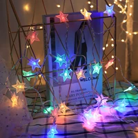 2010 led star snowflake string lights christmas home outdoor decorations fairy lights garland battery light wedding patio decor